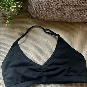 Alphalete Black Halter Bra